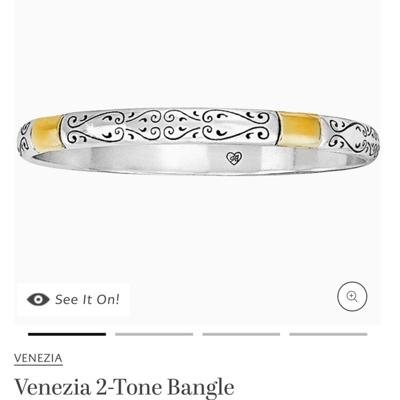 Brighton Venezia 2-Tone Bangle one size please read NWT ♥️ - Picture 7 of 7
